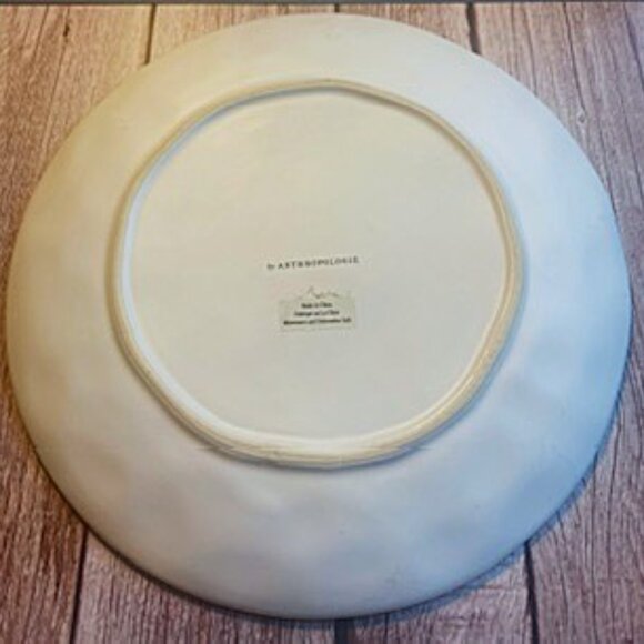 Anthropologie Alta Crackle Glaze Dinner Plate - Turquoise - Picture 2 of 2